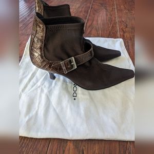 Donald J Pliner Brown Ankle Boots